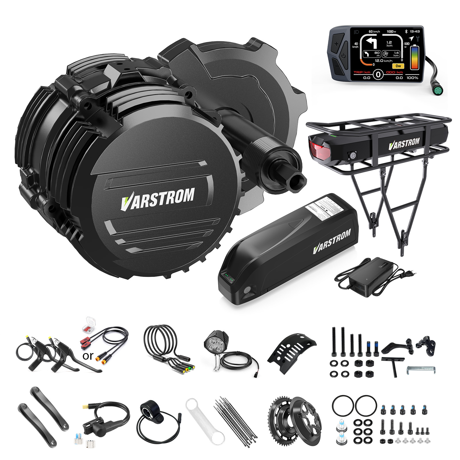 Torque Sensor Mid Drive Motor Kit - [ABD STOK] Varstrom 48V500W 750W Orta
