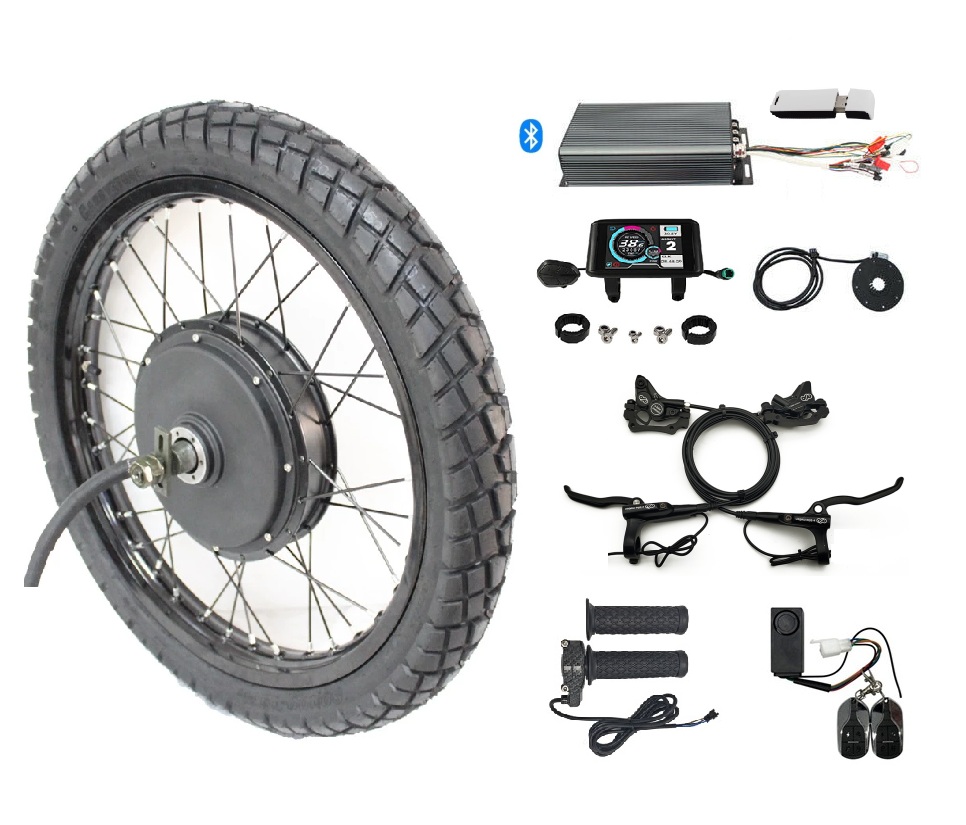 5000W Hub Motor Kit 72V - 48V-72V 100A 5000W Motosiklet Jant Arka