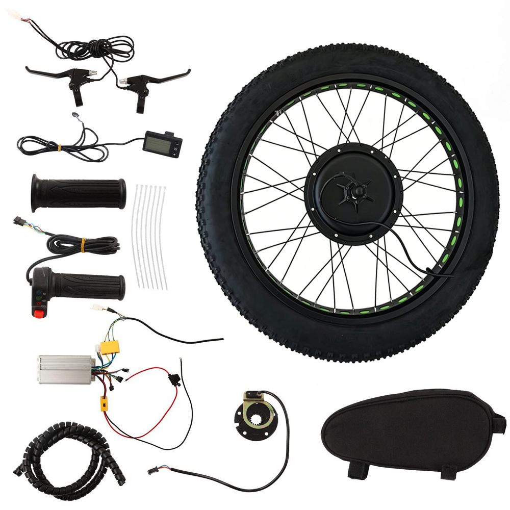 Fat Tire Electric Bike Conversion Kit 1500W - 48V 1500W E-Bisiklet Ön Tekerlek Dönüşüm