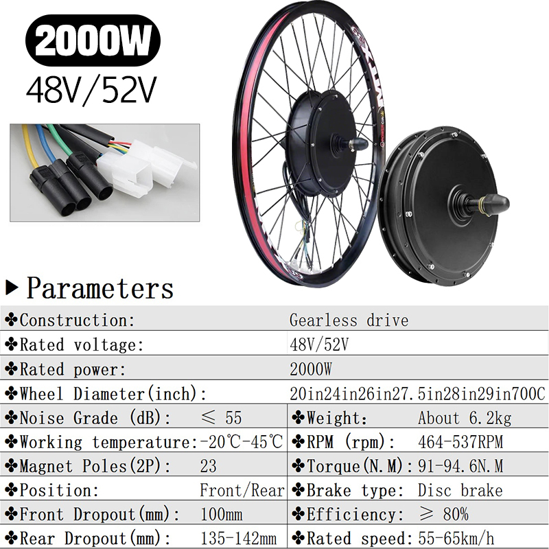 Yeni Yükseltilmiş E-bisiklet D - 5000W Hub Motor Kit 72V incelemesi ve fiyatı