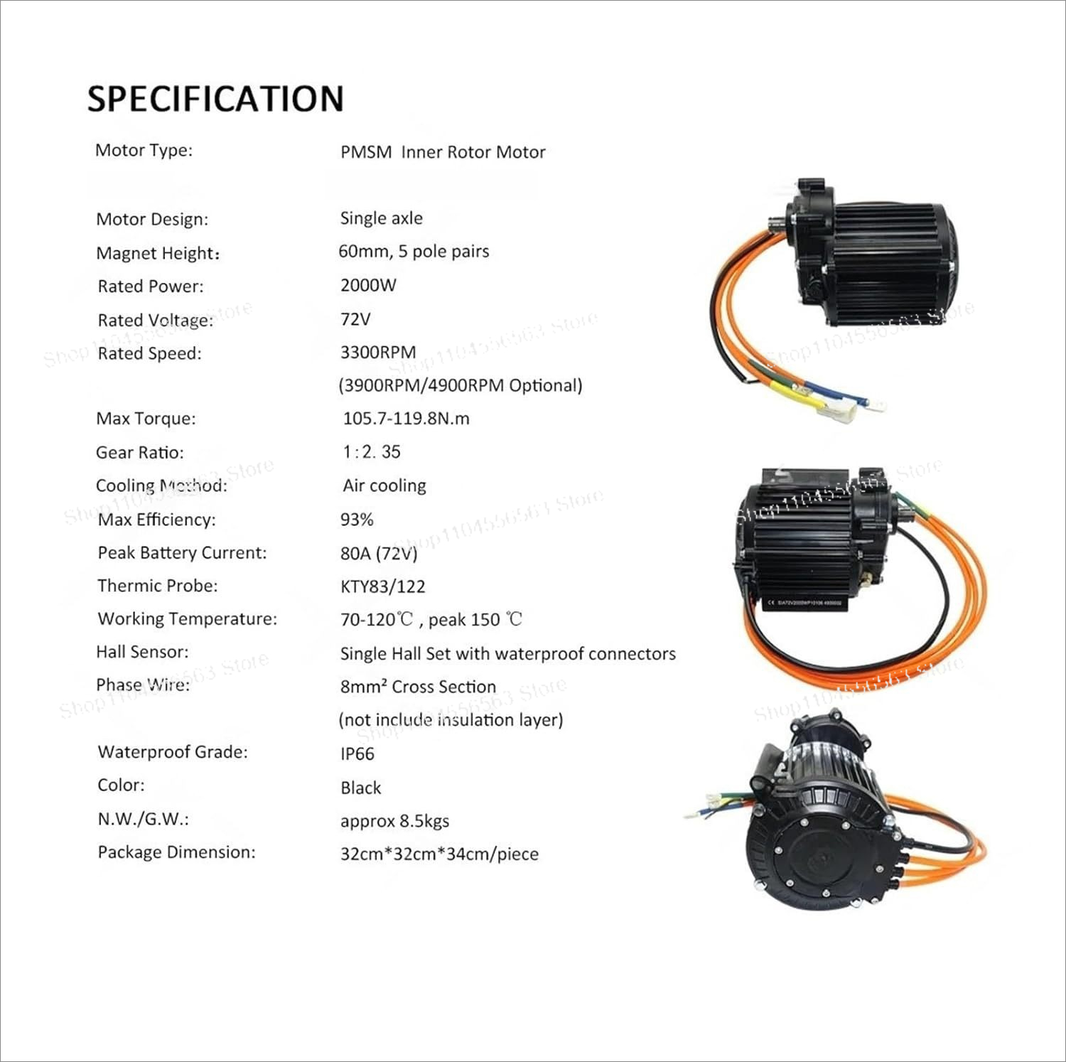 2000W Orta Tahrikli Fırçasız M - High Torque Brushless Mid Motor Kit incelemesi ve fiyatı