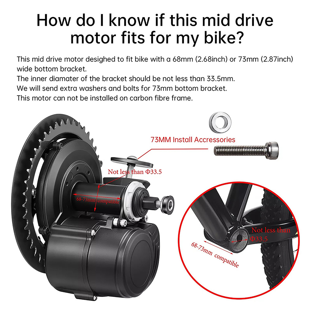 TongSheng TSDZ2B 36V 250W 350W - Torque Sensor Mid Drive Motor Kit incelemesi ve fiyatı