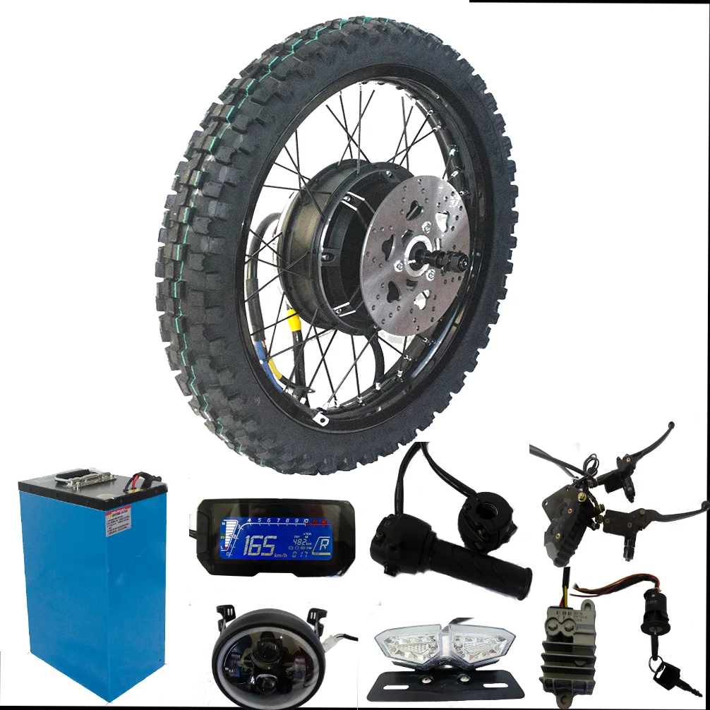 Yeni Elektrikli Dönüşüm Kiti 7 - 12000W Electric Motorcycle Hub Motor incelemesi ve fiyatı