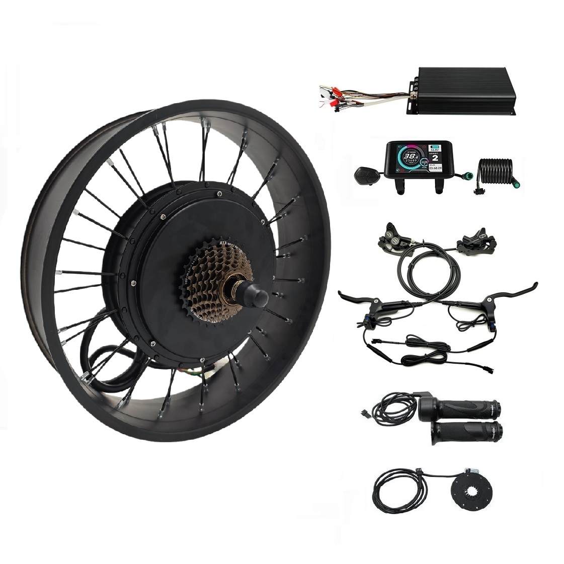 48V-72V 100A 5000W eBike Şişma - 5000W Hub Motor Kit 72V incelemesi ve fiyatı